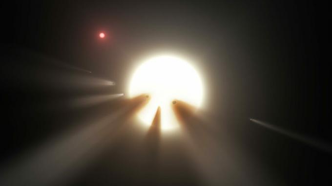 Иллюстрация звезды KIC 8462852