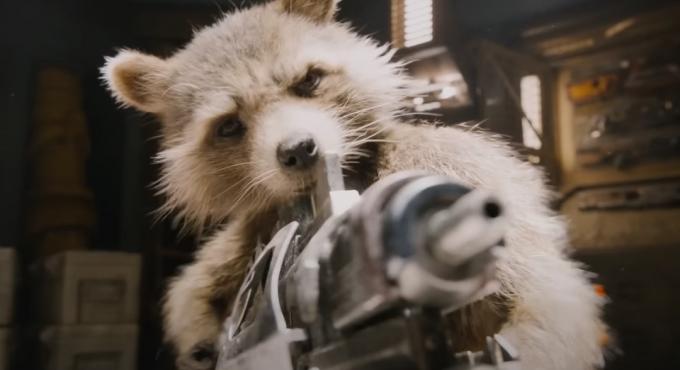 Rocket (Bradley Cooper) u Guardians of the Galaxy Vol. 3 TV reklama za opuštanje.
