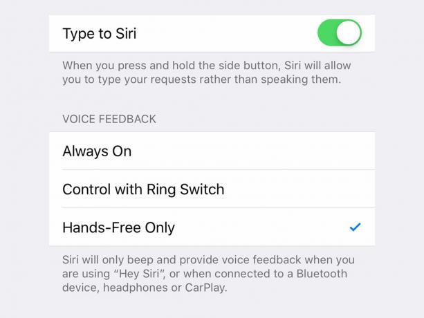 הגדרות האייפון שיאפשרו לך להקליד ל-Siri. 