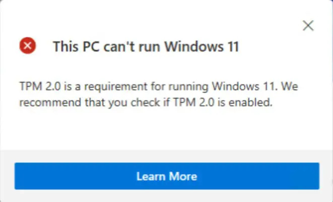 המחשב הזה לא יכול להריץ את Windows 11