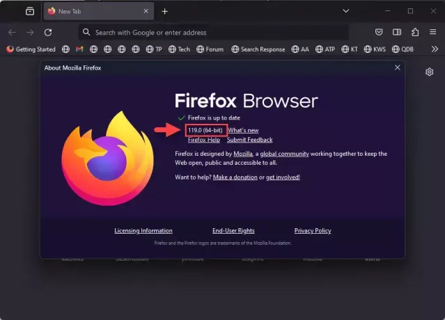 Firefox обновлен до версии 119