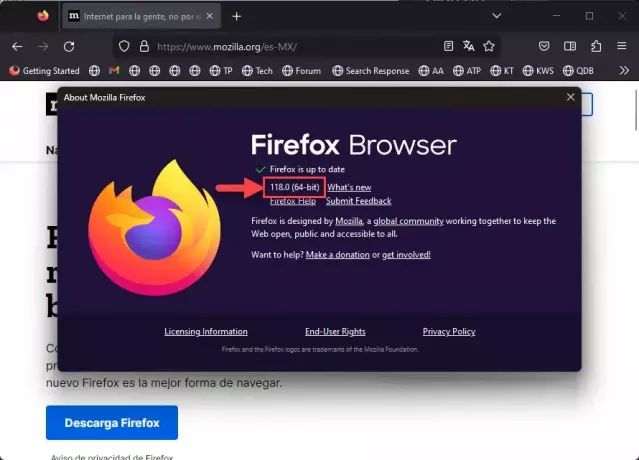 Firefox обновлен до версии 118
