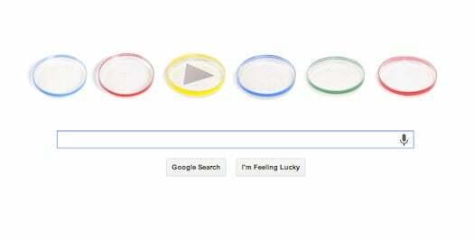 Дудл Google в честь Юлиуса Ричарда Петри, изобретателя чашки Петри