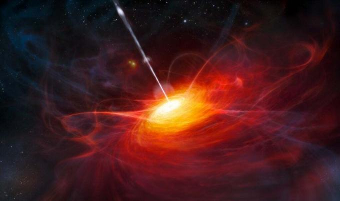 kvazar svijetli crveno i ispušta gama zrake