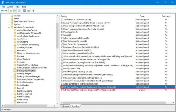 Ako obmedziť využitie šírky pásma služby Windows Update počas konkrétnych hodín 3