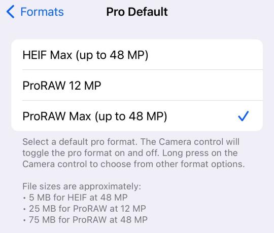 Novi ProRAW načini rada kamere na iPhoneu 14 ProMax nakon ažuriranja za iOS 17.