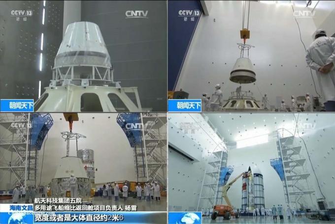 Kapsula čínskej kozmickej lode s posádkou novej generácie